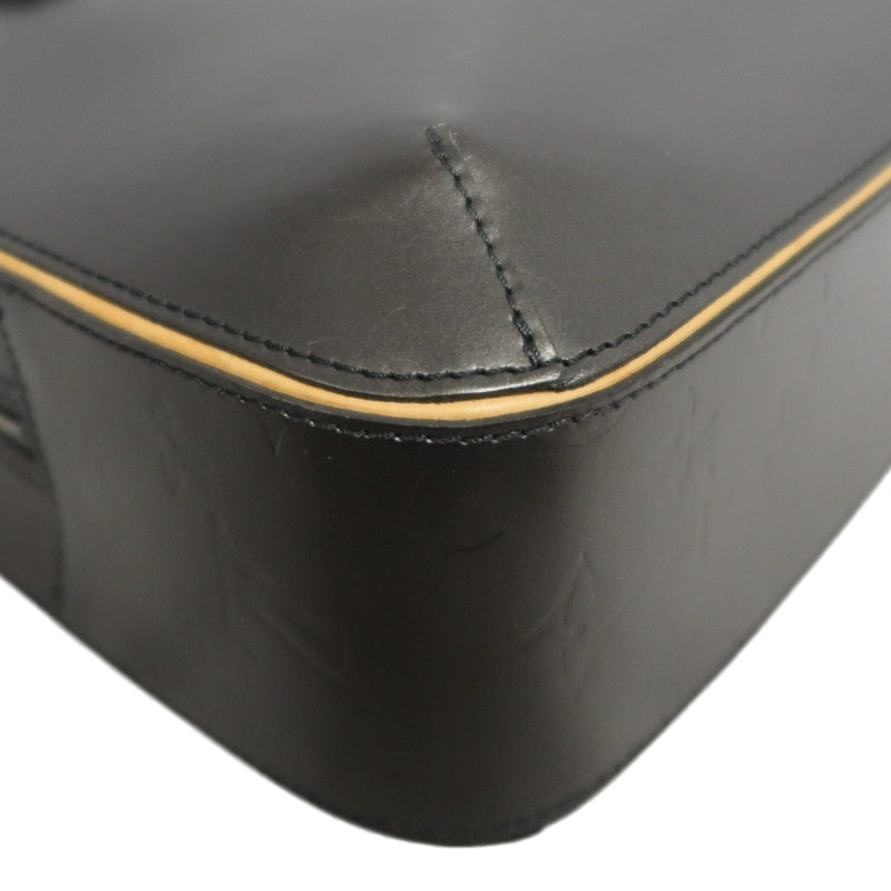 LOUIS VUITTON Monogram Mat Maldens Handbag Black Embossed Leather Large Capacity Business Briefcase Office Commute Classic Bag