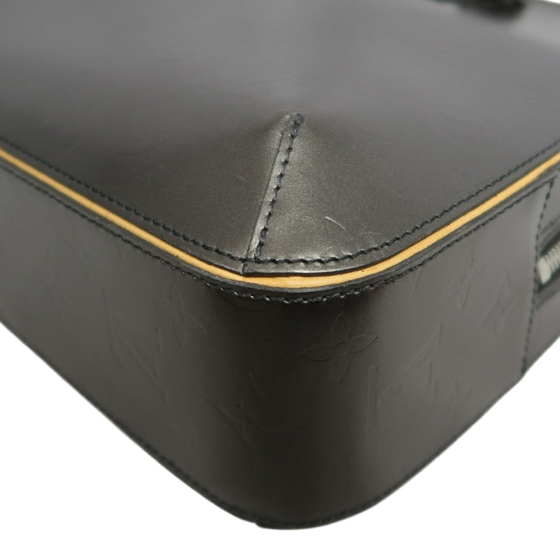 LOUIS VUITTON Monogram Mat Maldens Handbag Black Embossed Leather Large Capacity Business Briefcase Office Commute Classic Bag