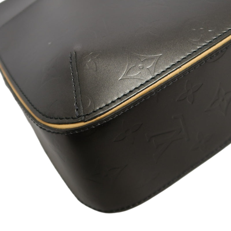 LOUIS VUITTON Monogram Mat Maldens Handbag Black Embossed Leather Large Capacity Business Briefcase Office Commute Classic Bag