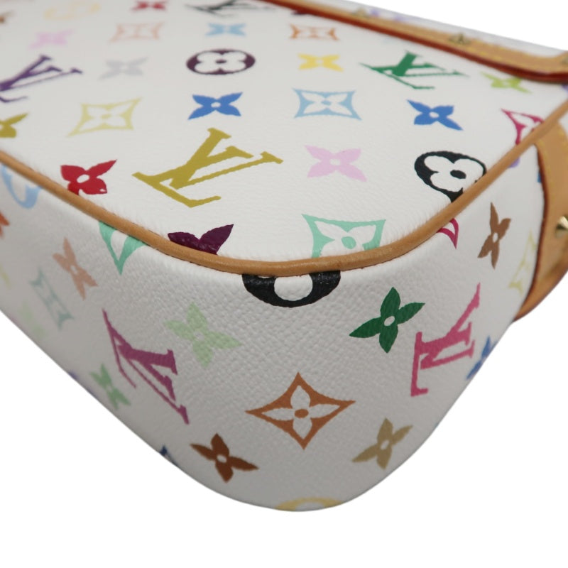 LOUIS VUITTON Monogram Multicolore Sologne Shoulder Bag PVC White Leather Trim