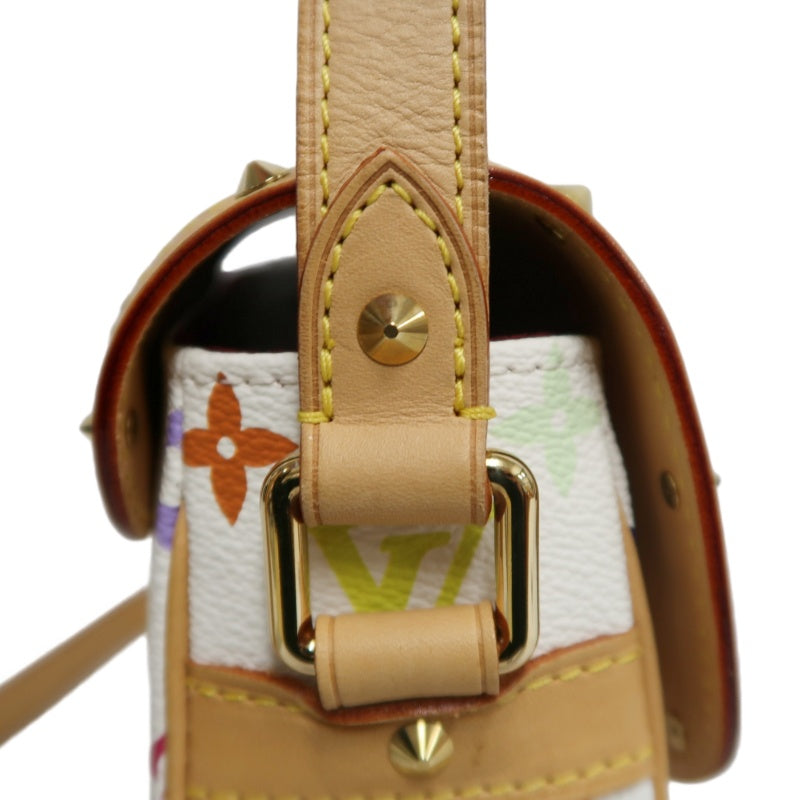 LOUIS VUITTON Monogram Multicolore Sologne Shoulder Bag PVC White Leather Trim
