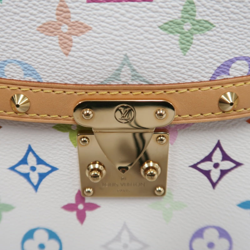 LOUIS VUITTON Monogram Multicolore Sologne Shoulder Bag PVC White Leather Trim