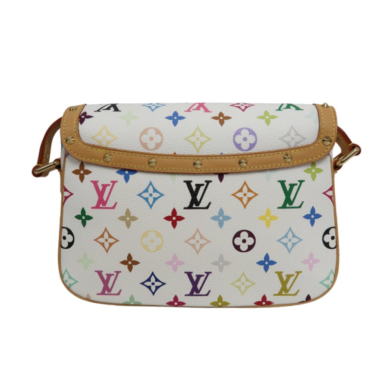 LOUIS VUITTON Monogram Multicolore Sologne Shoulder Bag PVC White Leather Trim