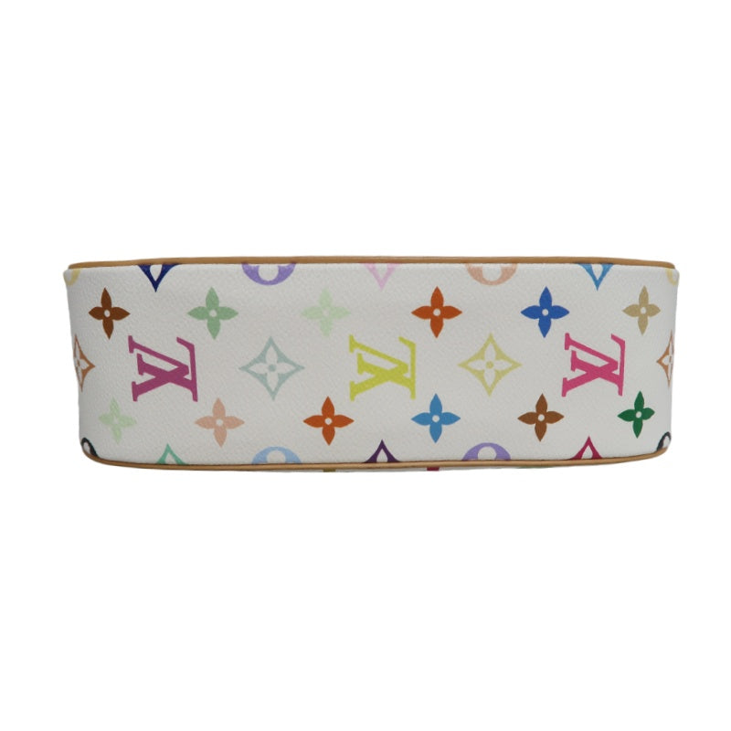 LOUIS VUITTON Monogram Multicolore Sologne Shoulder Bag PVC White Leather Trim