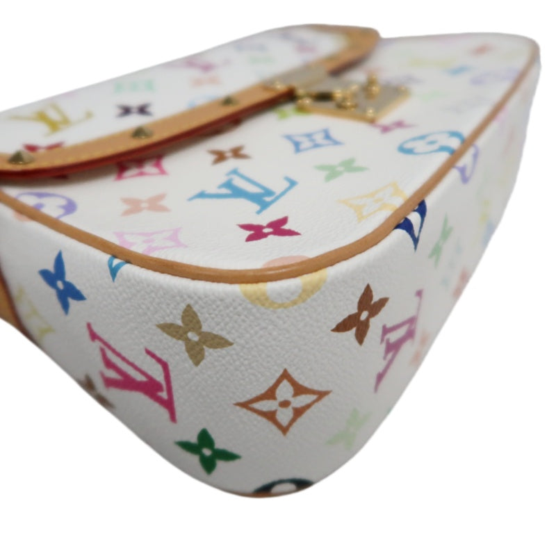 LOUIS VUITTON Monogram Multicolore Sologne Shoulder Bag PVC White Leather Trim
