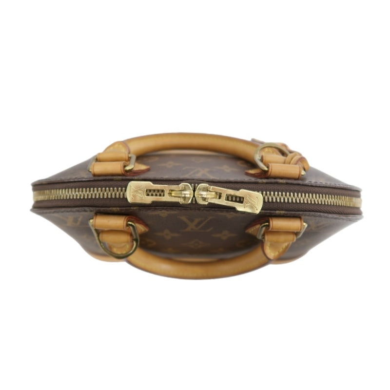 LOUIS VUITTON Monogram Alma BB Handbag PVC Brown Leather Trim