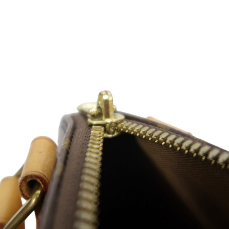 LOUIS VUITTON Monogram Alma BB Handbag PVC Brown Leather Trim