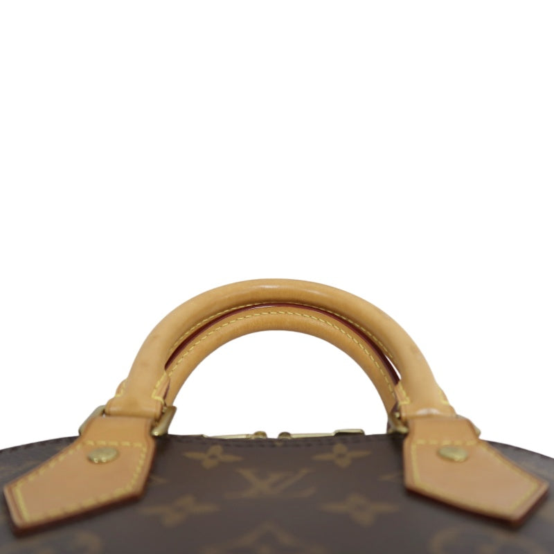 LOUIS VUITTON Monogram Alma BB Handbag PVC Brown Leather Trim