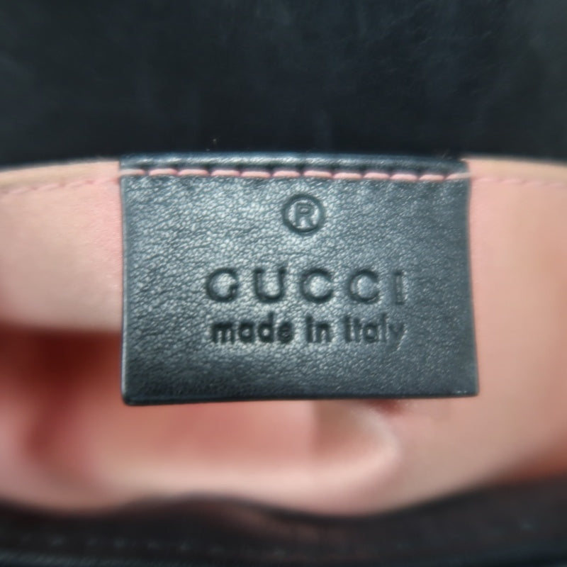 GUCCI GG Marmont Chevron Quilted Black Velvet Chain Shoulder Crossbody Bag, Aged Gold Double G Logo Hardware