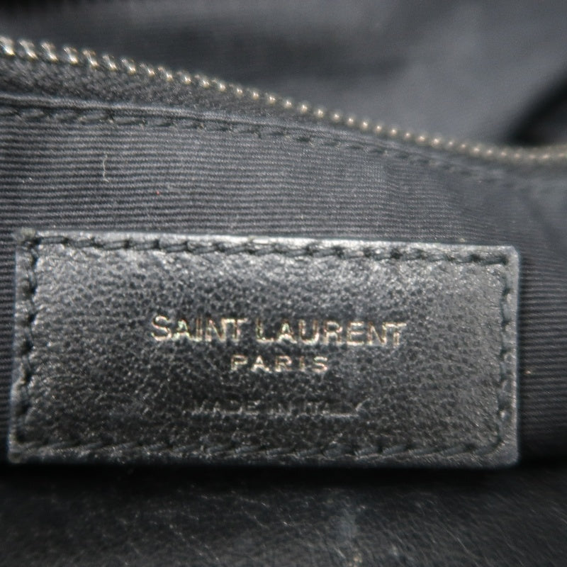 YSL Niki Shoulder Bag Waxed Leather Black