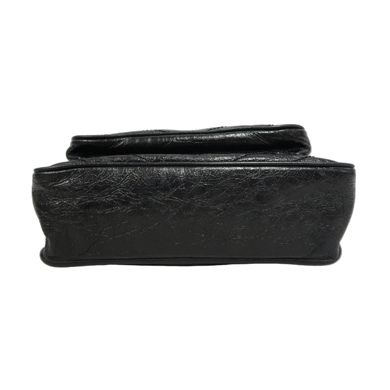 YSL Niki Shoulder Bag Waxed Leather Black