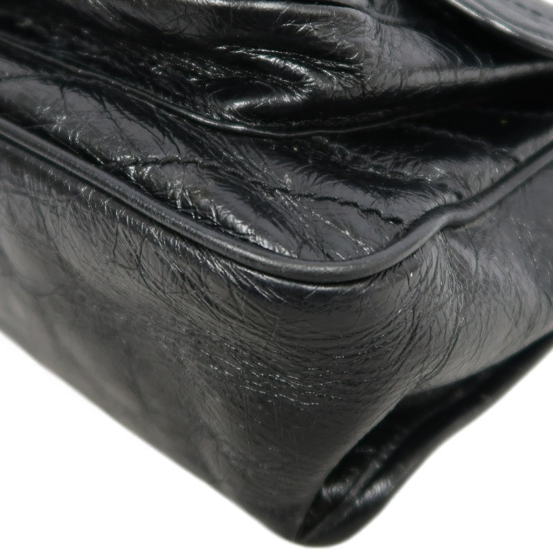 YSL Niki Shoulder Bag Waxed Leather Black