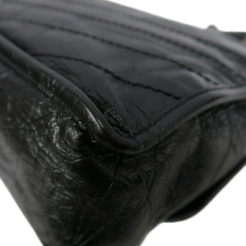 YSL Niki Shoulder Bag Waxed Leather Black