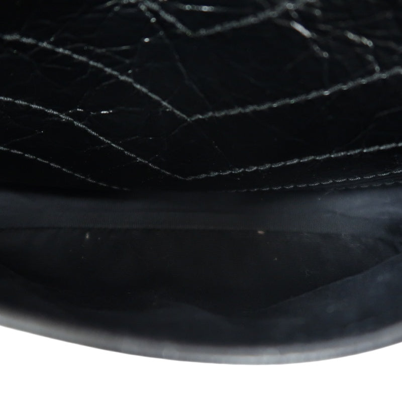 YSL Niki Shoulder Bag Waxed Leather Black