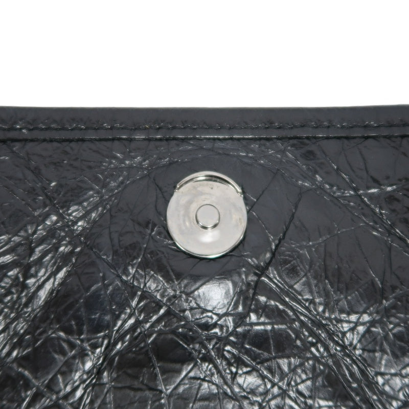 YSL Niki Shoulder Bag Waxed Leather Black