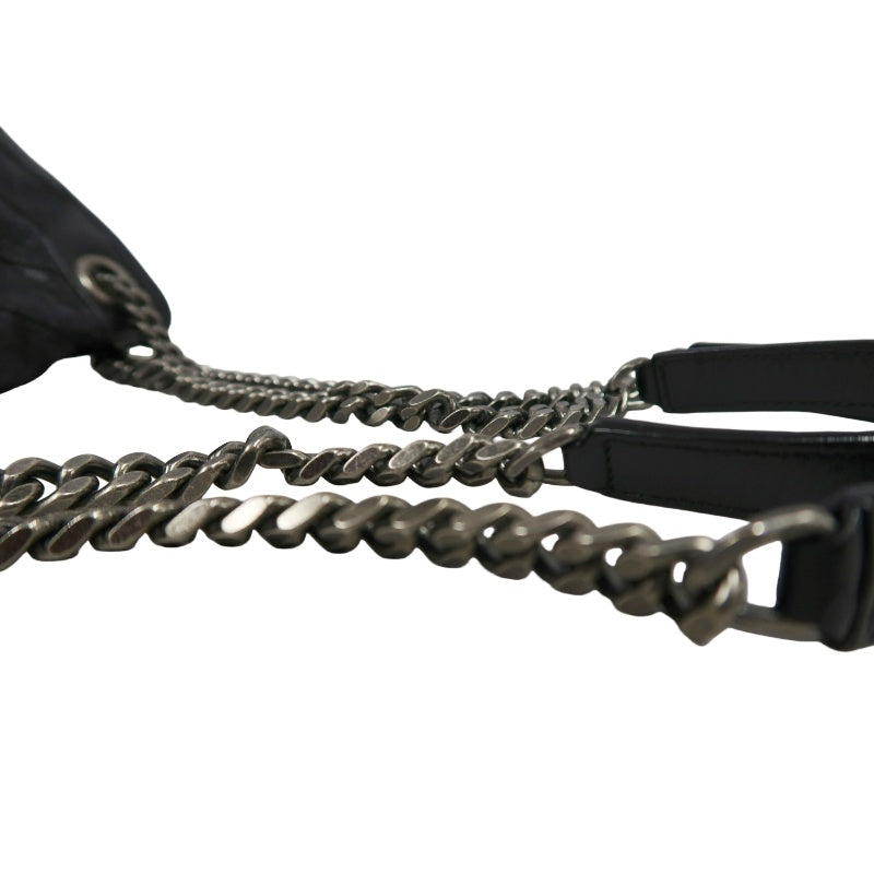 YSL Niki Shoulder Bag Waxed Leather Black