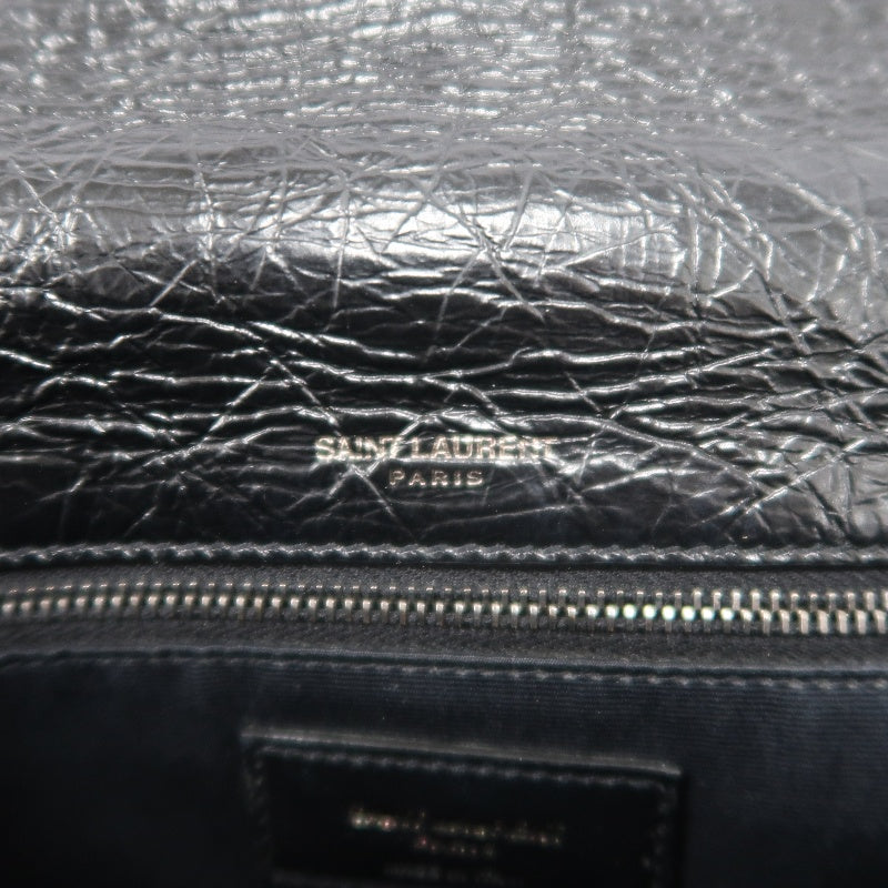 YSL Niki Shoulder Bag Waxed Leather Black