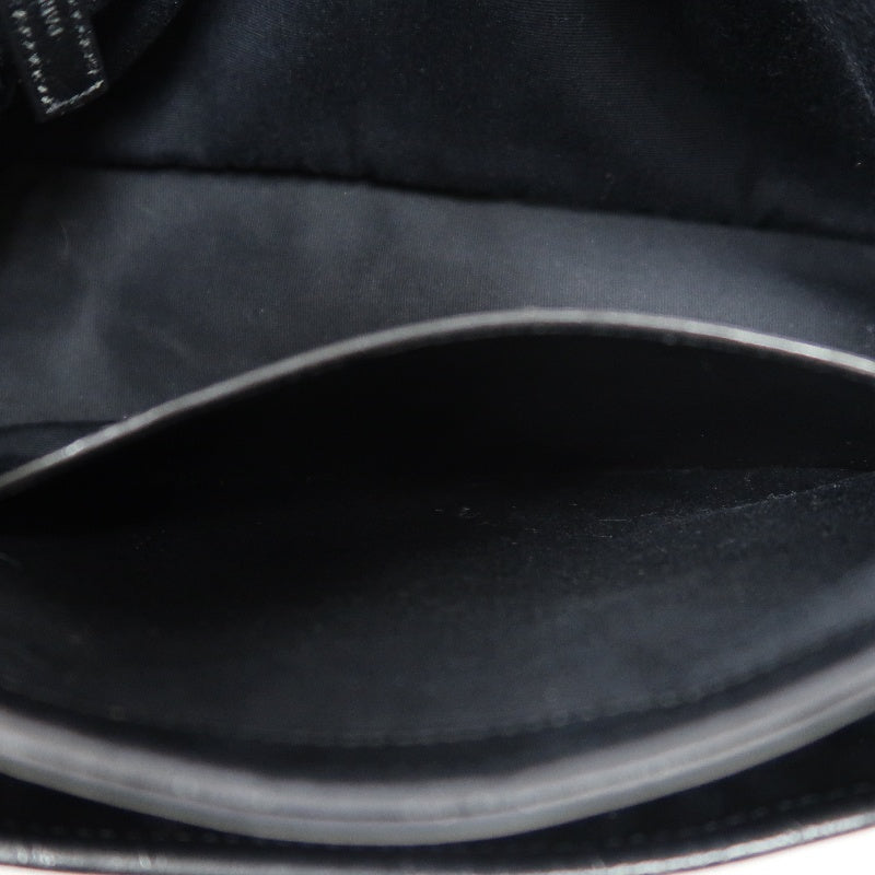 YSL Niki Shoulder Bag Waxed Leather Black