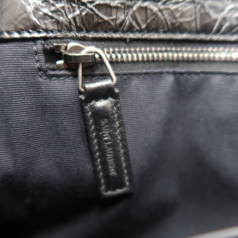 YSL Niki Shoulder Bag Waxed Leather Black