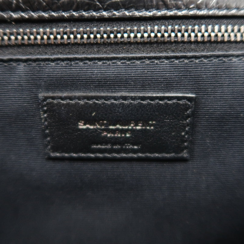 YSL Niki Shoulder Bag Waxed Leather Black