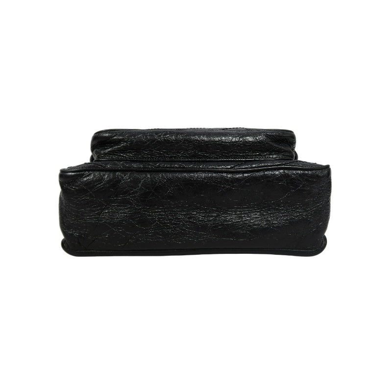 YSL Niki Shoulder Bag Waxed Leather Black