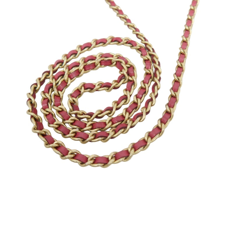 CHANEL Handle Vanity Matelasse Shoulder Bag Caviar Leather Burgundy Gold Hardware