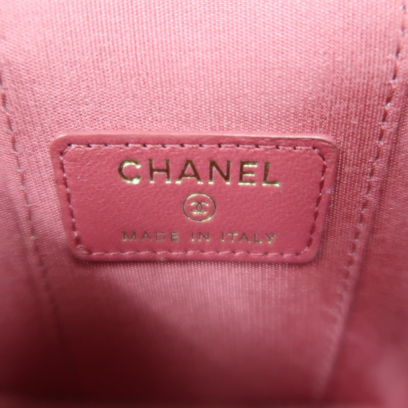 CHANEL Handle Vanity Matelasse Shoulder Bag Caviar Leather Burgundy Gold Hardware