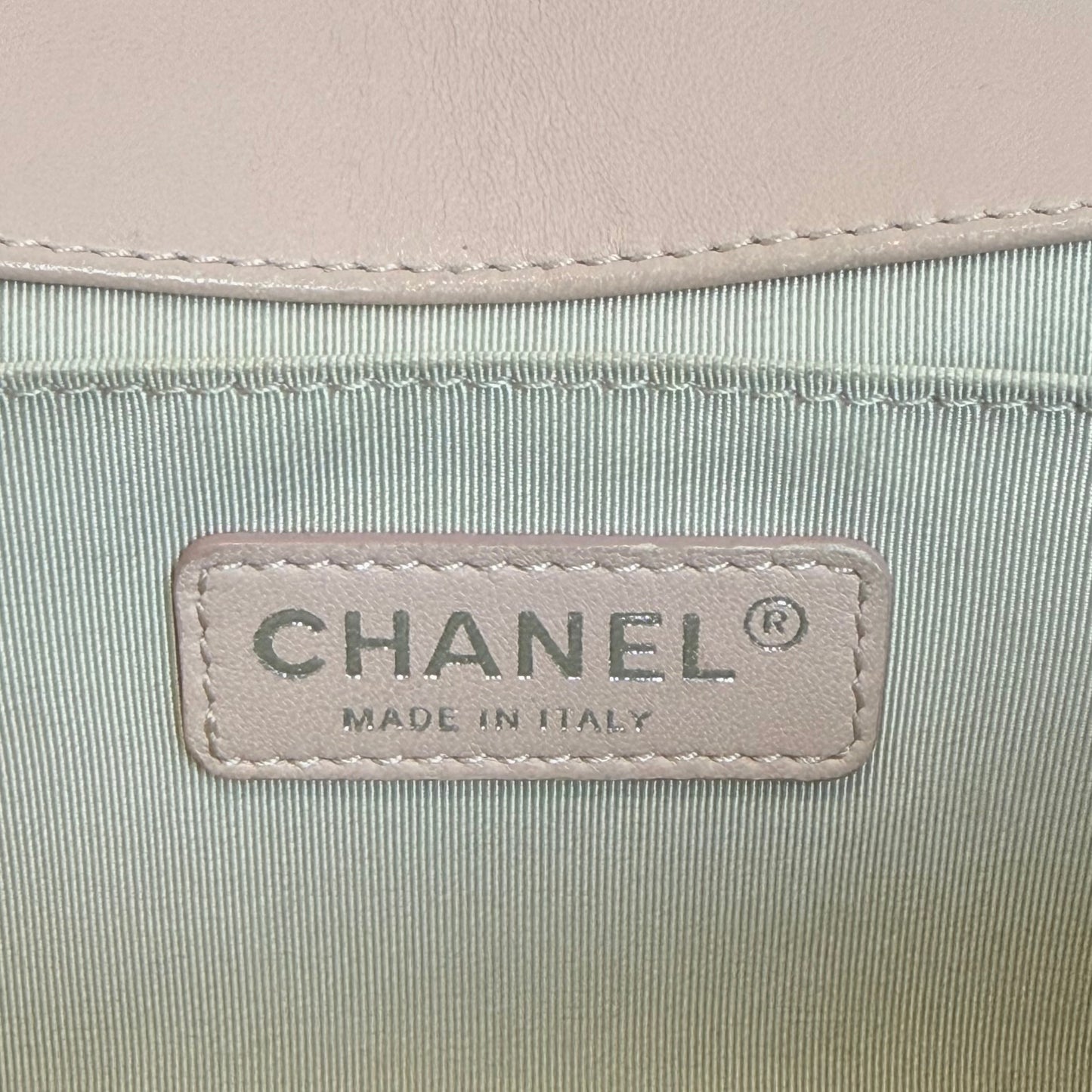 CHANEL Pink Lambskin Quilted Boy Chanel Chain Shoulder Crossbody Bag With Aged Silver Hardware