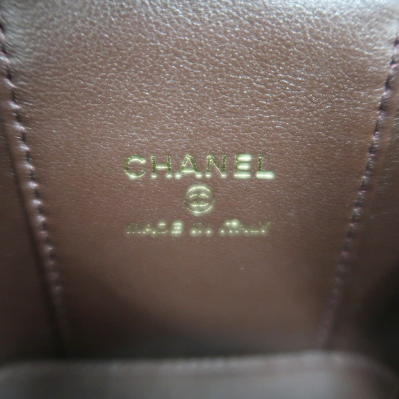CHANEL Small Vanity Matelasse Shoulder Bag Lambskin Black Gold Hardware