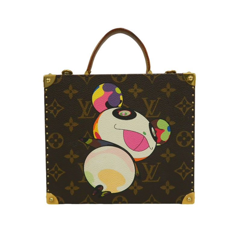 LOUIS VUITTON Monogram Panda Takashi Murakami Limited Box Case PVC Brown Gold Metal Trim