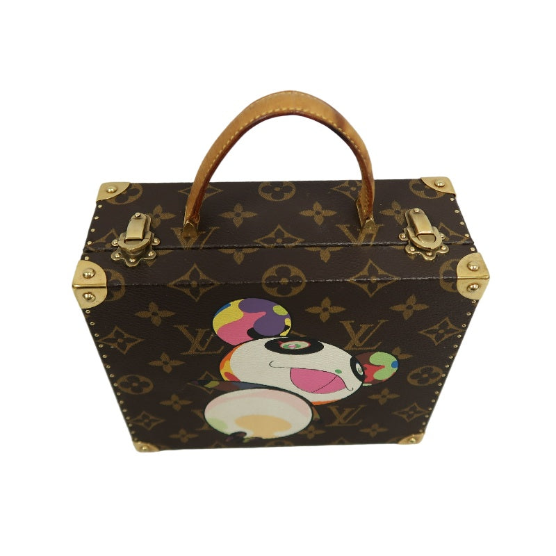 LOUIS VUITTON Monogram Panda Takashi Murakami Limited Box Case PVC Brown Gold Metal Trim
