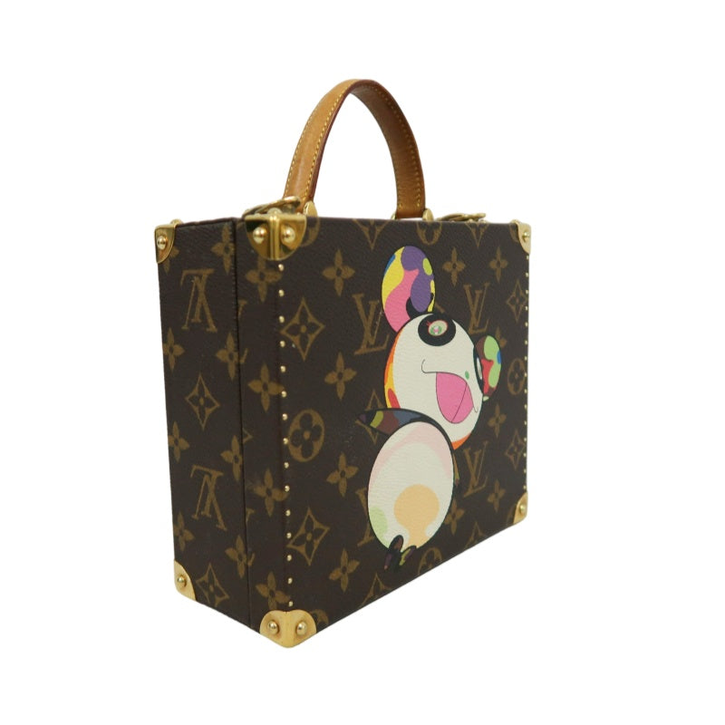 LOUIS VUITTON Monogram Panda Takashi Murakami Limited Box Case PVC Brown Gold Metal Trim