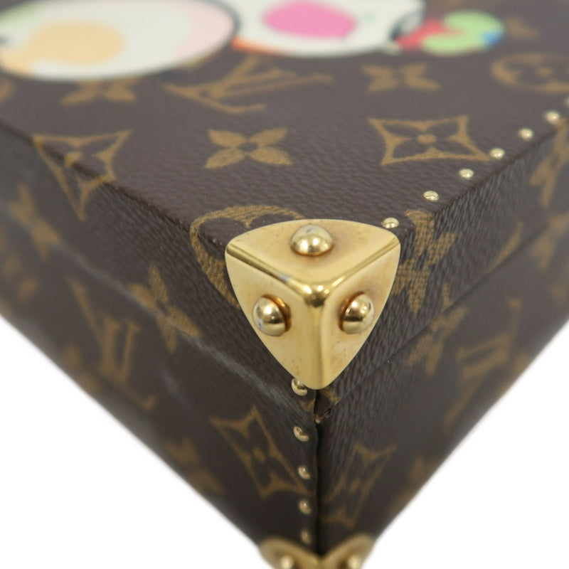 LOUIS VUITTON Monogram Panda Takashi Murakami Limited Box Case PVC Brown Gold Metal Trim