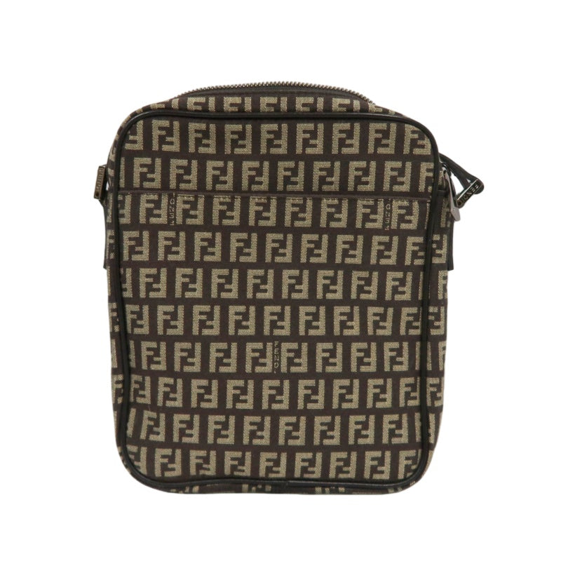 FENDI Zucchia shoulder bag, canvas, brown, monogram, crossbody bag