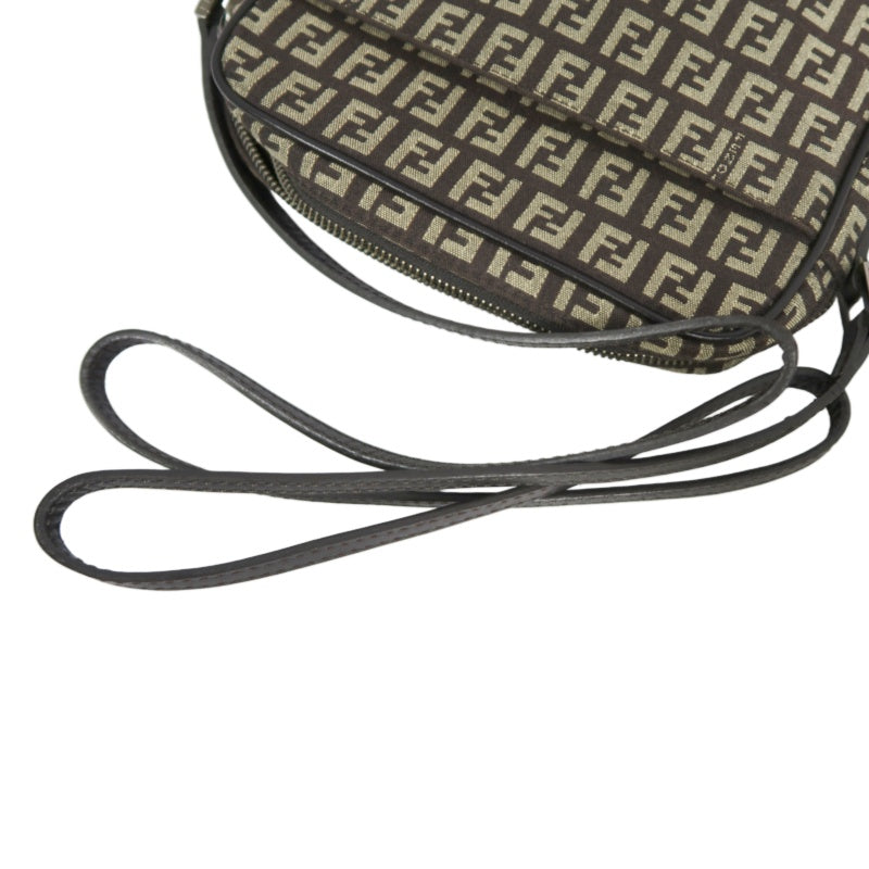 FENDI Zucchia shoulder bag, canvas, brown, monogram, crossbody bag