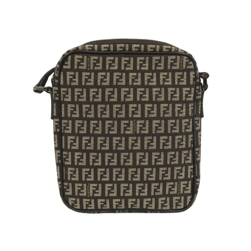 FENDI Zucchia shoulder bag, canvas, brown, monogram, crossbody bag