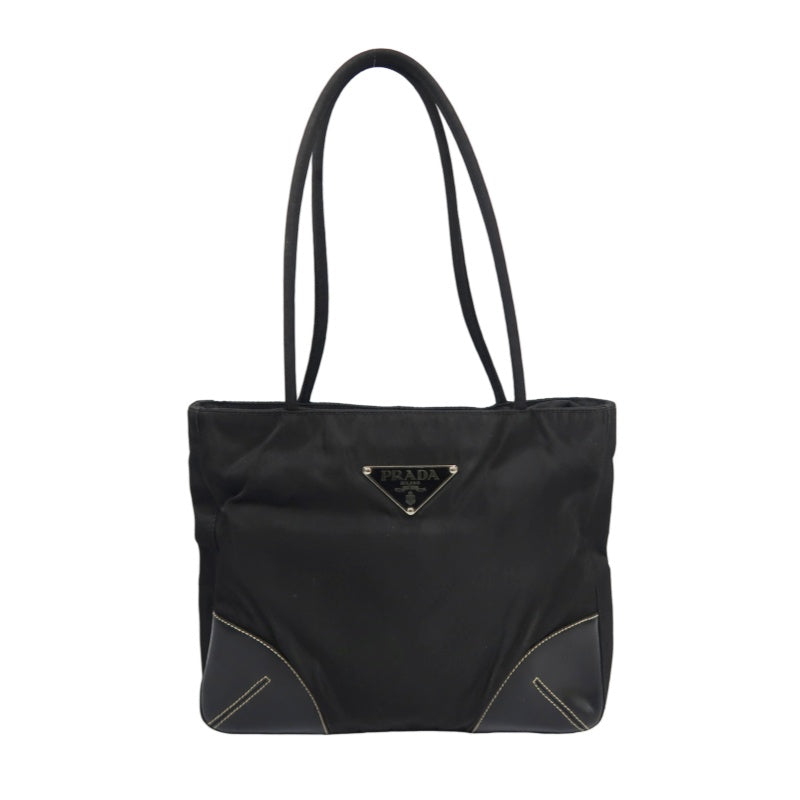 PRADA Black Nylon Tote Shoulder Bag (With Dust Bag)