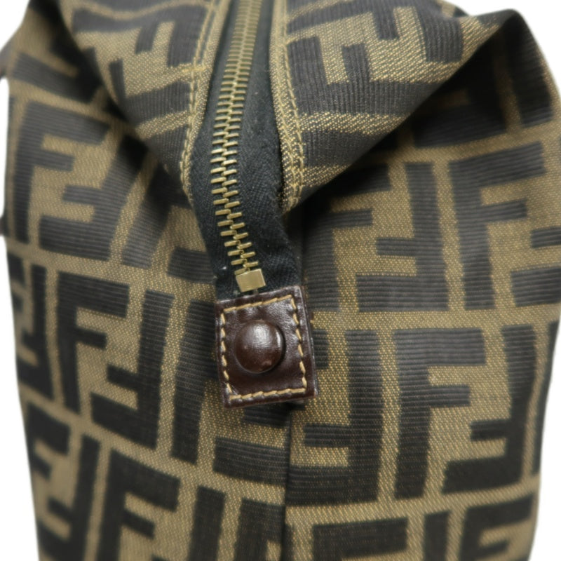 Fendi Zucca Canvas Tote Bag Brown Gold Hardware