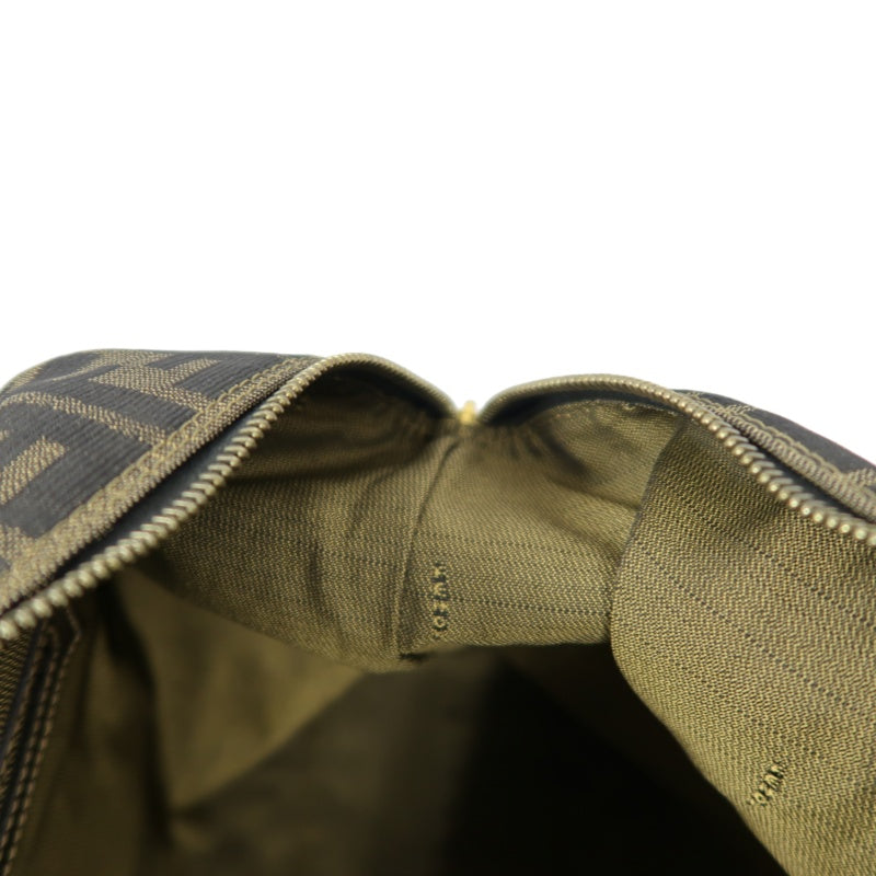 Fendi Zucca Canvas Tote Bag Brown Gold Hardware