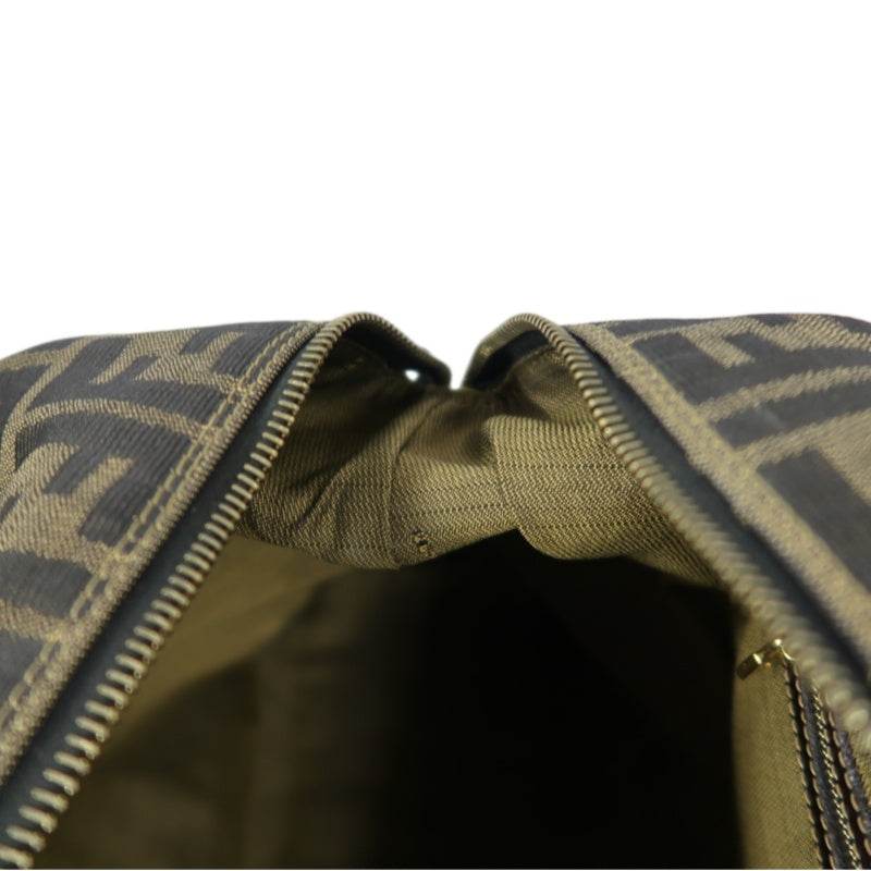 Fendi Zucca Canvas Tote Bag Brown Gold Hardware