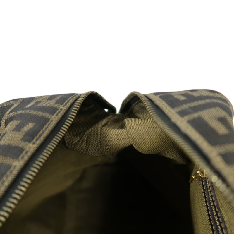 Fendi Zucca Canvas Tote Bag Brown Gold Hardware