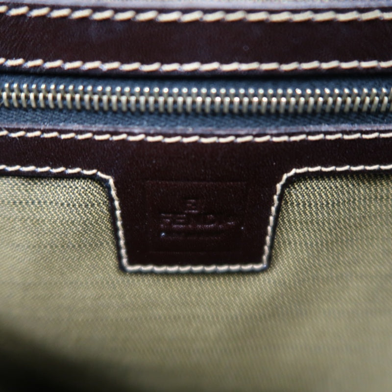 Fendi Zucca Canvas Tote Bag Brown Gold Hardware