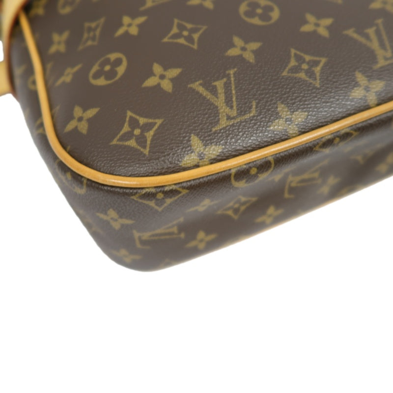 LV Monogram Brown Hudson Manhattan Shoulder Bag with Dust Bag