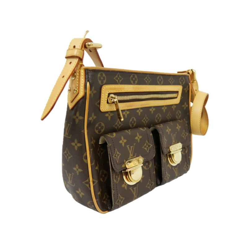 LV Monogram Brown Hudson Manhattan Shoulder Bag with Dust Bag