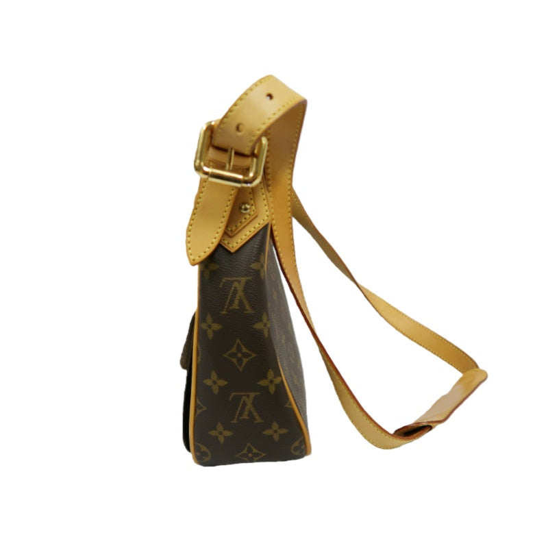 LV Monogram Brown Hudson Manhattan Shoulder Bag with Dust Bag