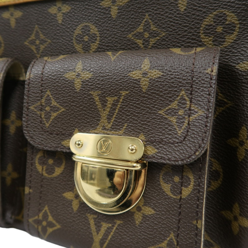 LV Monogram Brown Hudson Manhattan Shoulder Bag with Dust Bag