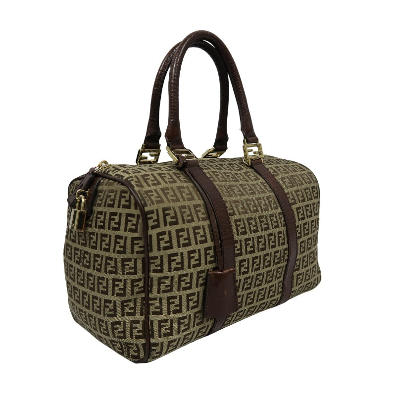 FENDI Mini Boston Bag, Brown, with Dust Bag