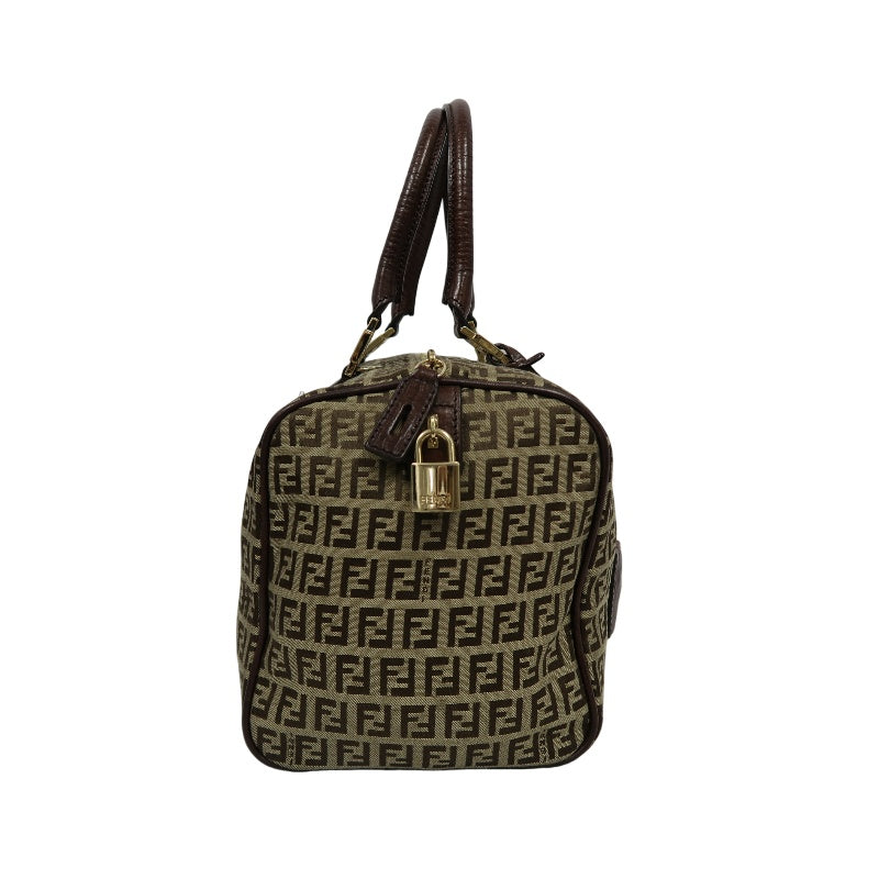 FENDI Mini Boston Bag, Brown, with Dust Bag