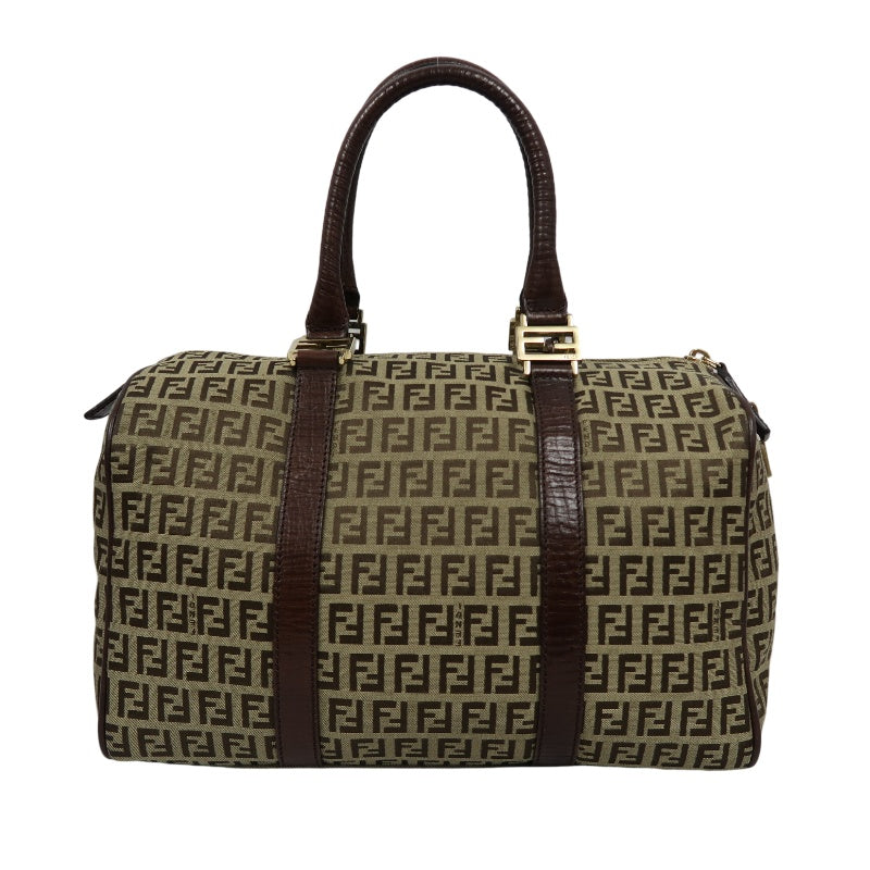 FENDI Mini Boston Bag, Brown, with Dust Bag