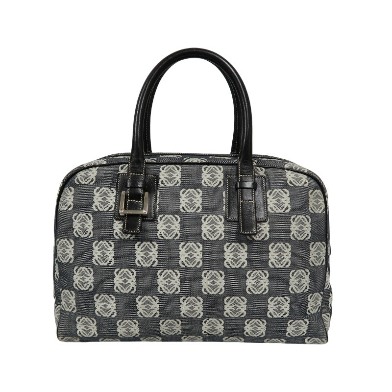 LOEWE Gray Anagram Canvas Handbag (With Dust Bag)